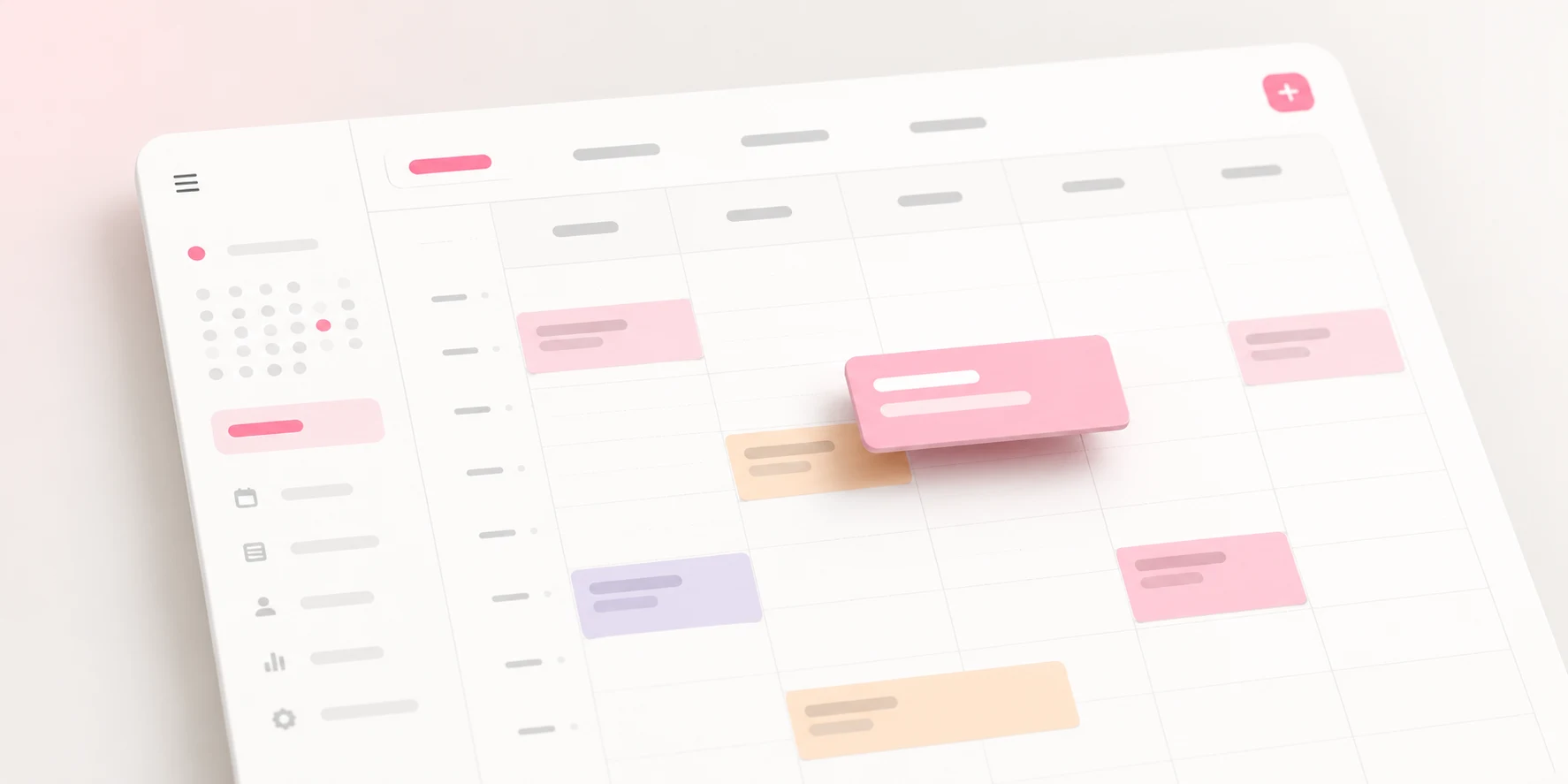 Abstract illustration of a mobile app screen